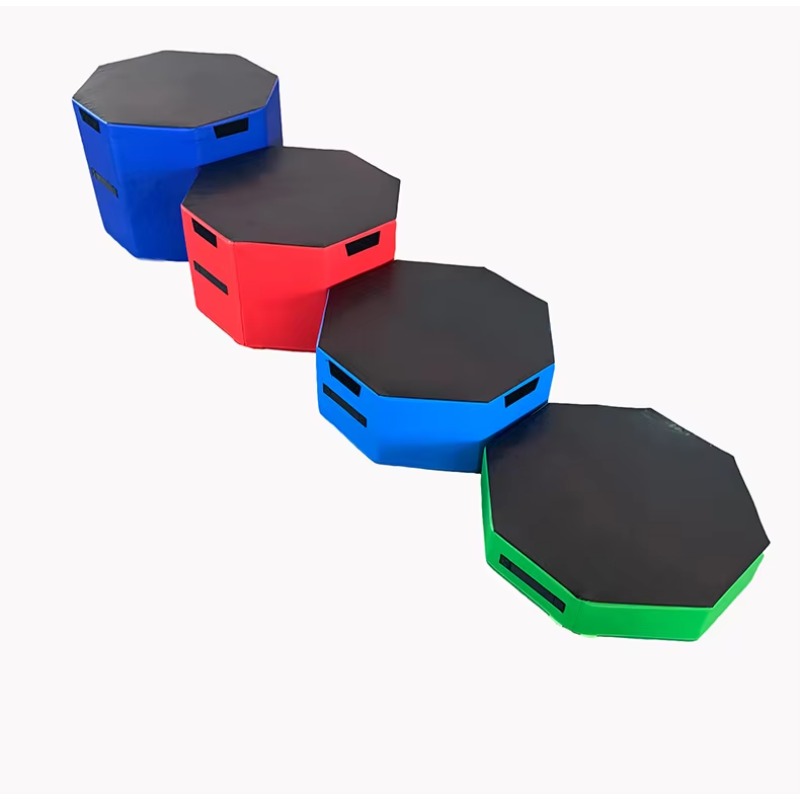Plyo Jump Box - 2026年製 4-in-1 PVC八角形ソフトプライオトレーナー ジムジャンプボックス
