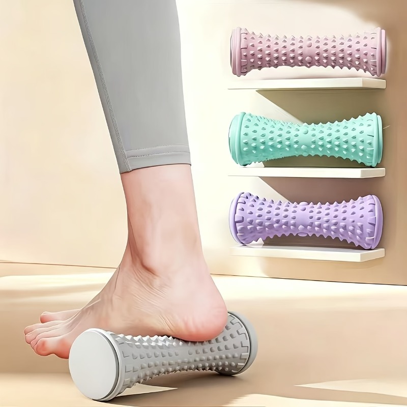 Yoga Fitness Wheel - 1 個のフットマッサージローラー、深部組織マッサージ - 中程度の硬度、手動フットローラー、ヨガやフィットネス用の家庭用マッサージャー