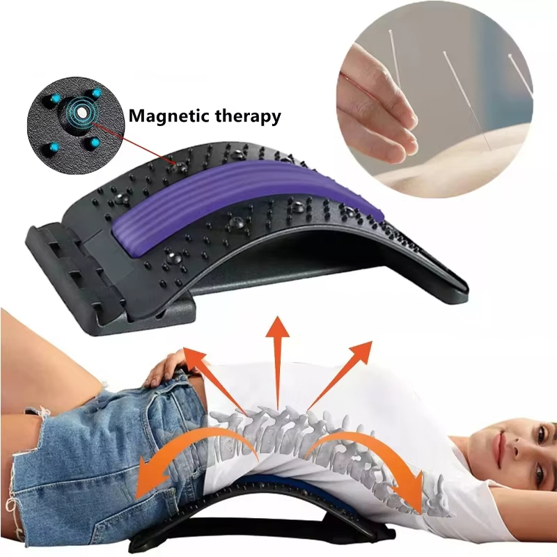 Posture Corrector Back - 磁気背中マッサージ器 筋肉弛緩ストレッチ器具 姿勢矯正 腰椎サポート 背骨ストレッチ 痛み緩和療法ツール