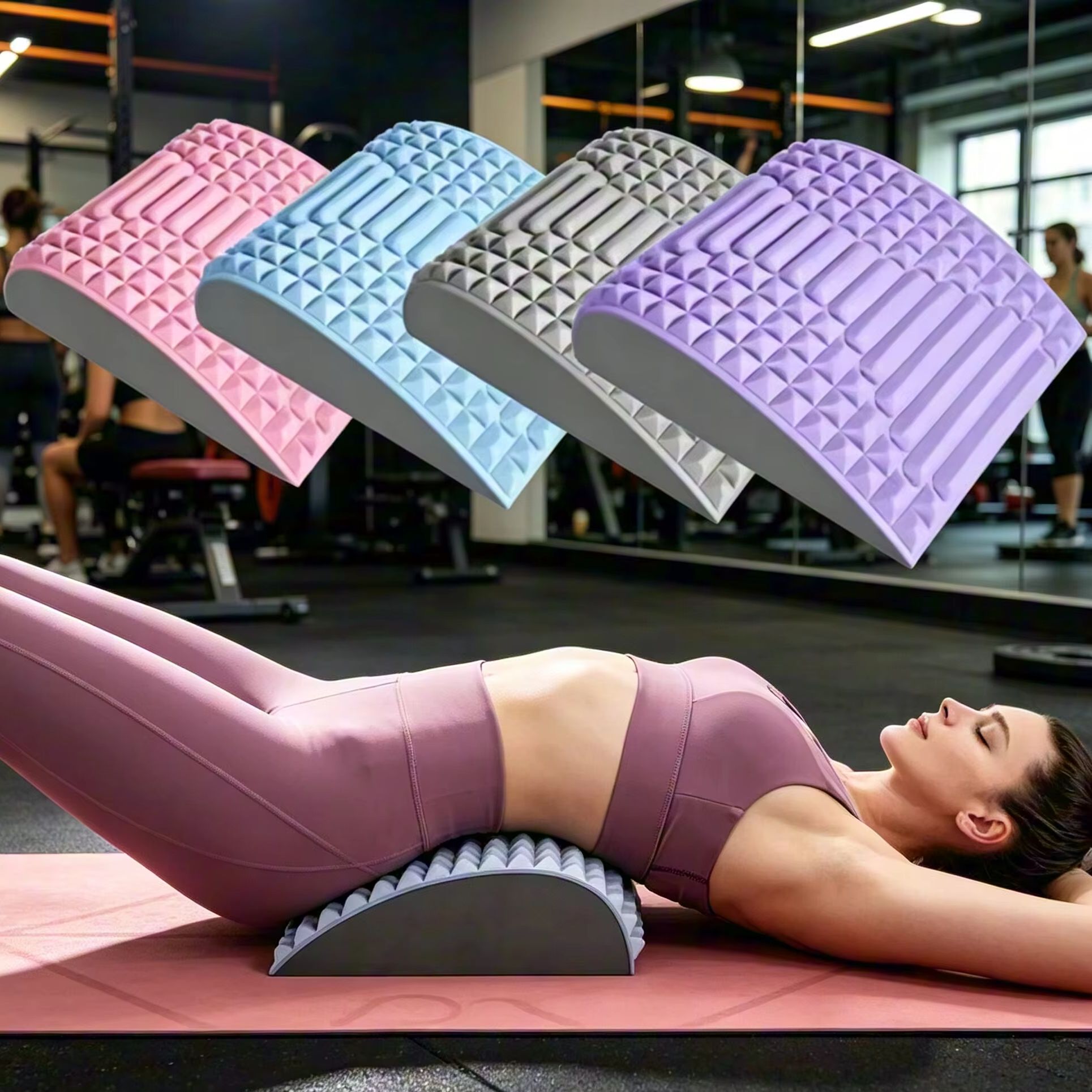 Posture Corrector Back - 背中ストレッチ枕 腰マッサージ ネックランバーサポートマッサージャー 姿勢矯正器 坐骨神経痛 椎間板ヘルニア