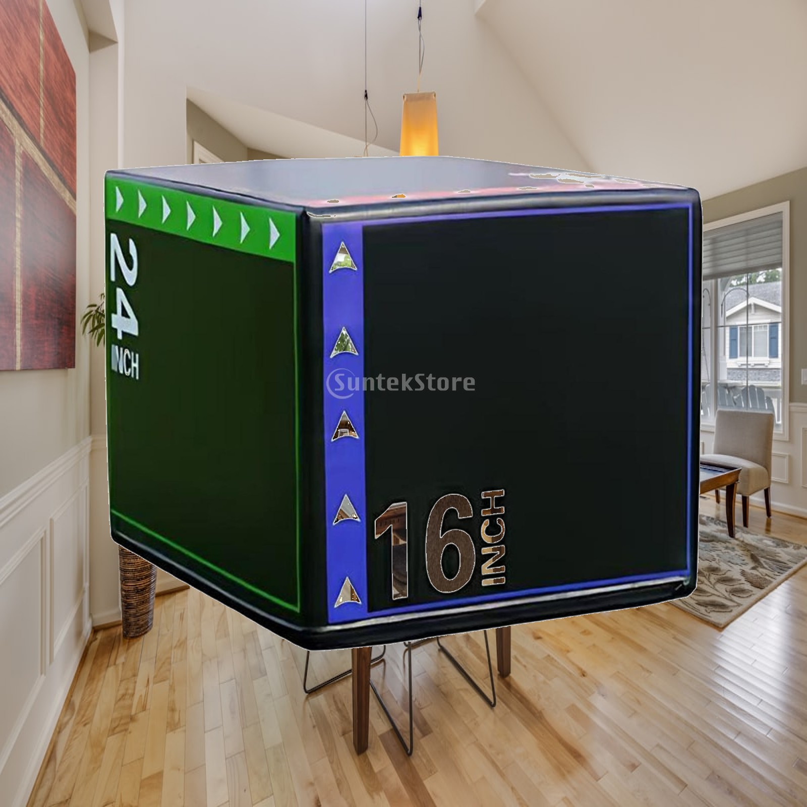 Plyo Jump Box - フォーム製プライオメトリックジャンプボックス、滑り止めプライオボックス、頑丈な長方形、フィットネス愛好家、ホームジム向け