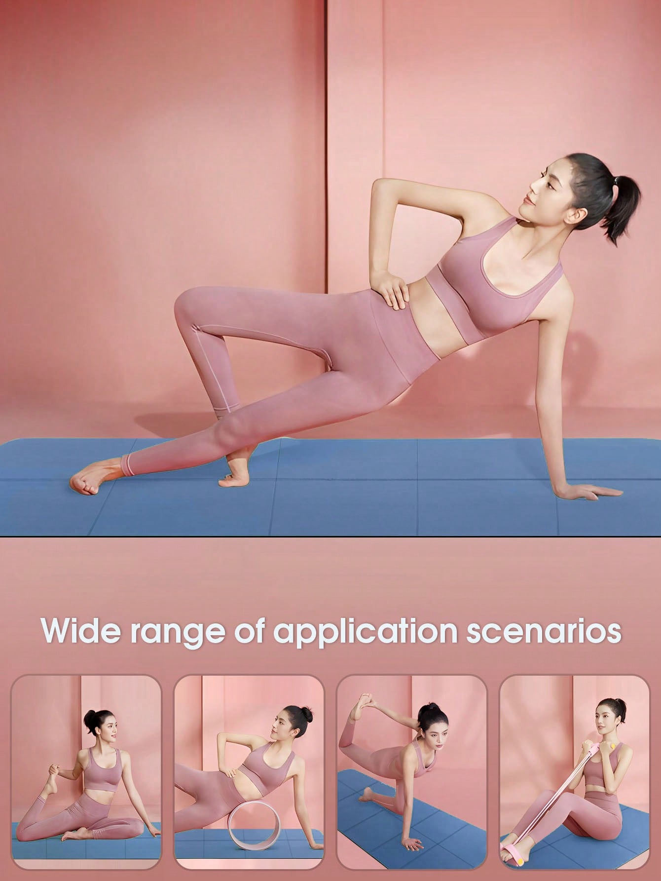 Thick Yoga Mat - 折りたたみ式ヨガマット ダークブルー 環境に優しいEVA素材 折り畳み式トラベルフィットネスマット 厚さ3/4/6mm ヨガフロアワークアウト用