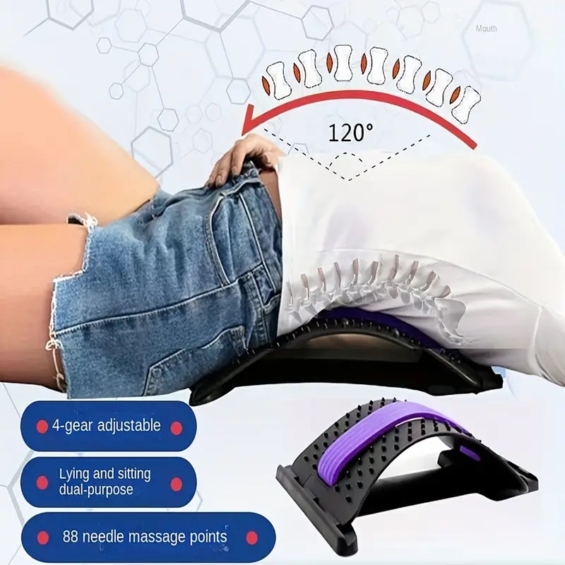 Posture Corrector Back - 磁気背中マッサージ筋肉弛緩ストレッチ器具姿勢矯正バックストレッチ脊椎ストレッチ腰椎サポート痛み緩和