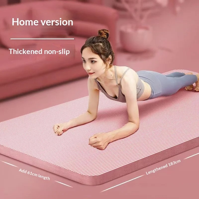 特厚滑り止めヨガマット、衝撃吸収、幅広ピラティスフィットネス - Thick Yoga Mat のレビューと価格