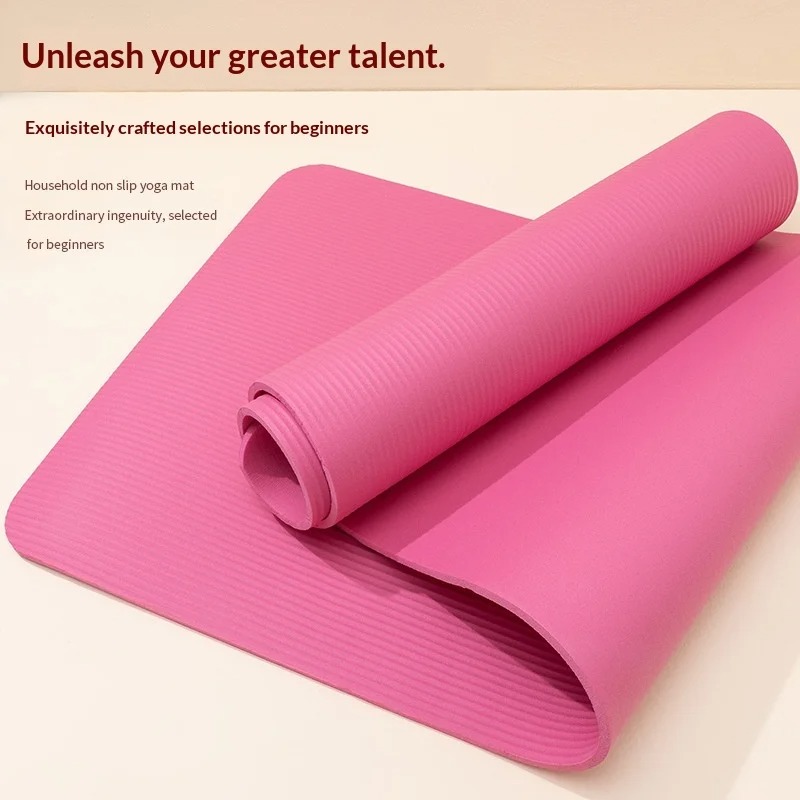 特厚滑り止めヨガマット、衝撃吸収、幅広ピラティスフィットネス - Thick Yoga Mat のレビューと価格