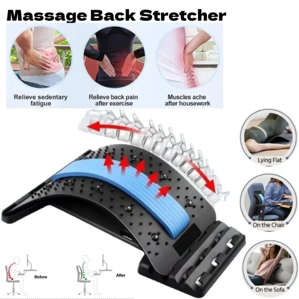 腰椎ストレッチボード 4段階調整可能サポートボード 腰痛緩和 - Posture Corrector Back のレビューと価格