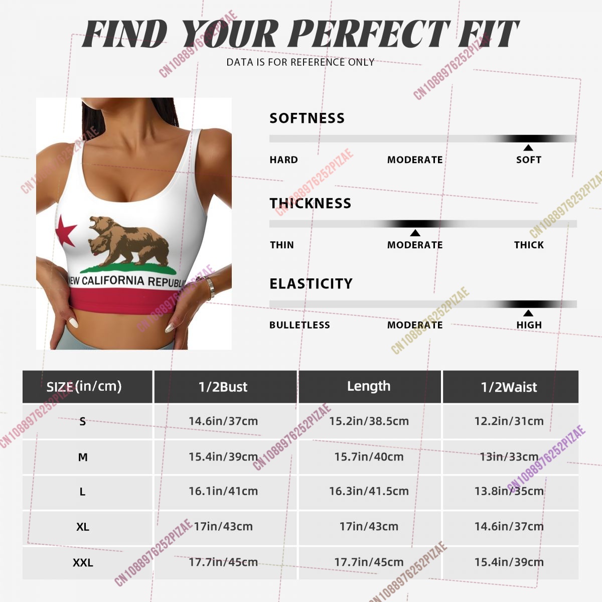 2026 カリフォルニア旗女性スポーツブラクロップトップスポ - Yoga Fitness California のレビューと価格