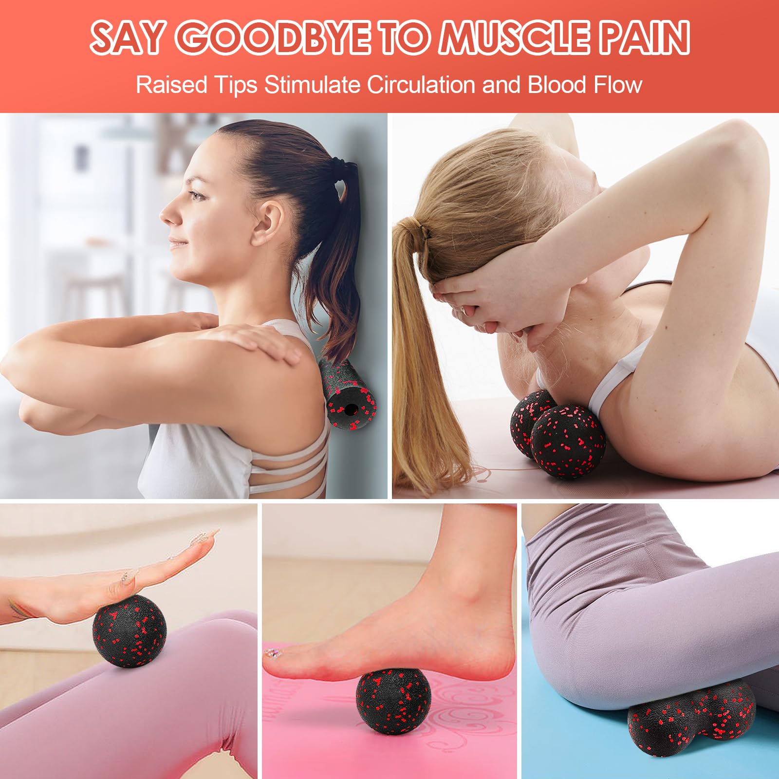 中空ヨガローラーマッサージピーナッツボールセット EPP フ - Yoga Fitness Wheel のレビューと価格