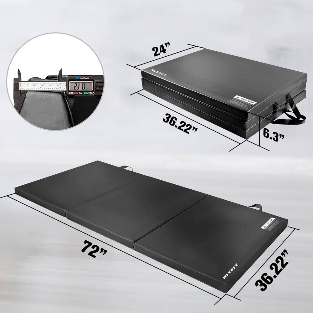 強化された厚手のジムマット、3'x6'、4'x8'、4x10 - Thick Yoga Mat のレビューと価格