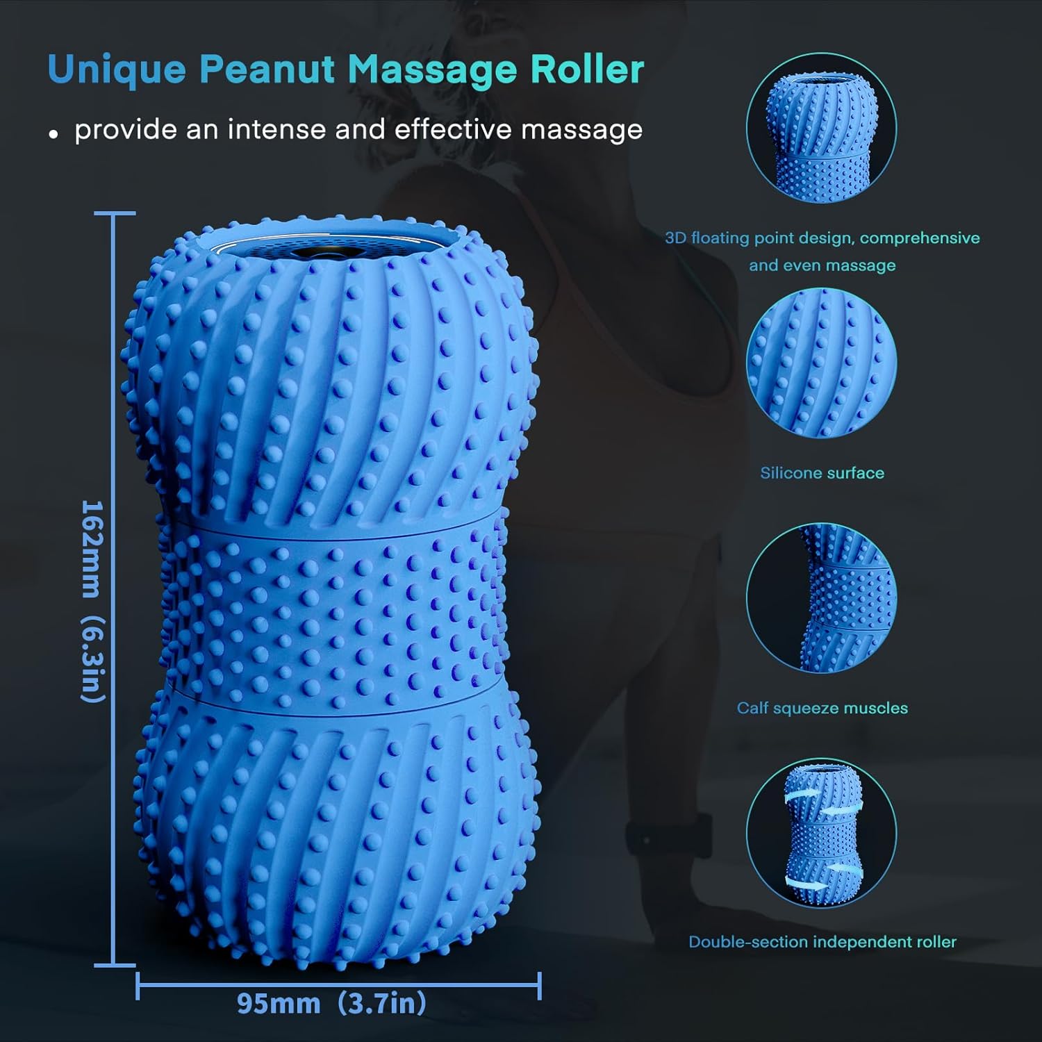 2 in 1 バイブレーションピーナッツマッサージボール、6 - Yoga Fitness Wheel のレビューと価格