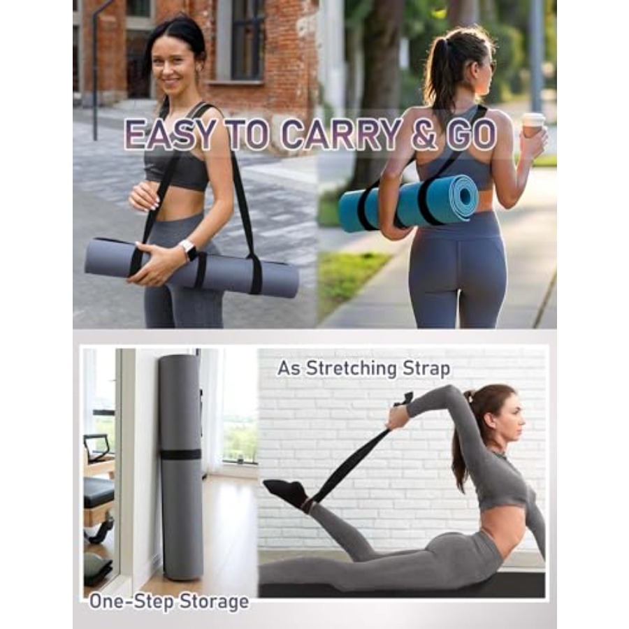 ヨガマットキャリアストラップ - マットやストレッチを運ぶた - Thick Yoga Mat のレビューと価格