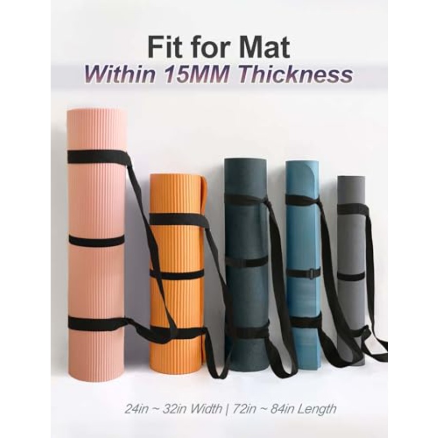 ヨガマットキャリアストラップ - マットやストレッチを運ぶた - Thick Yoga Mat のレビューと価格