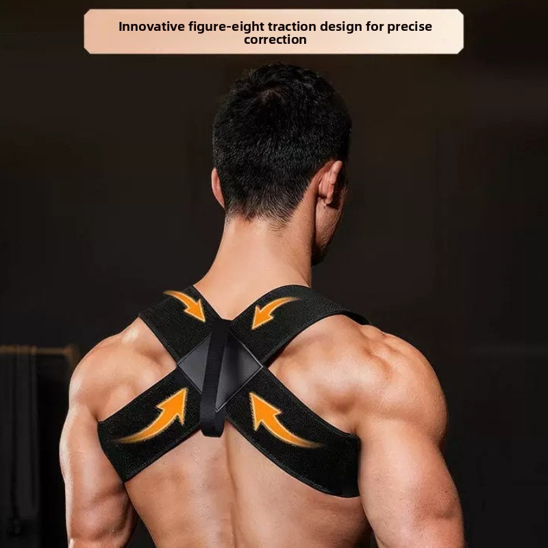 男性用背姿勢矯正器 大人用肩サポーター 猫背矯正 見えない胸 - Posture Corrector Back のレビューと価格