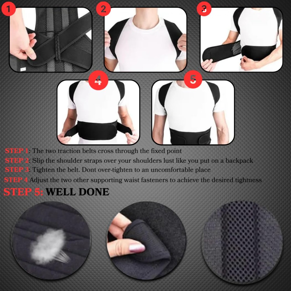 男女兼用姿勢矯正器 |   調整可能な背中サポートベルト（腰 - Posture Corrector Back のレビューと価格