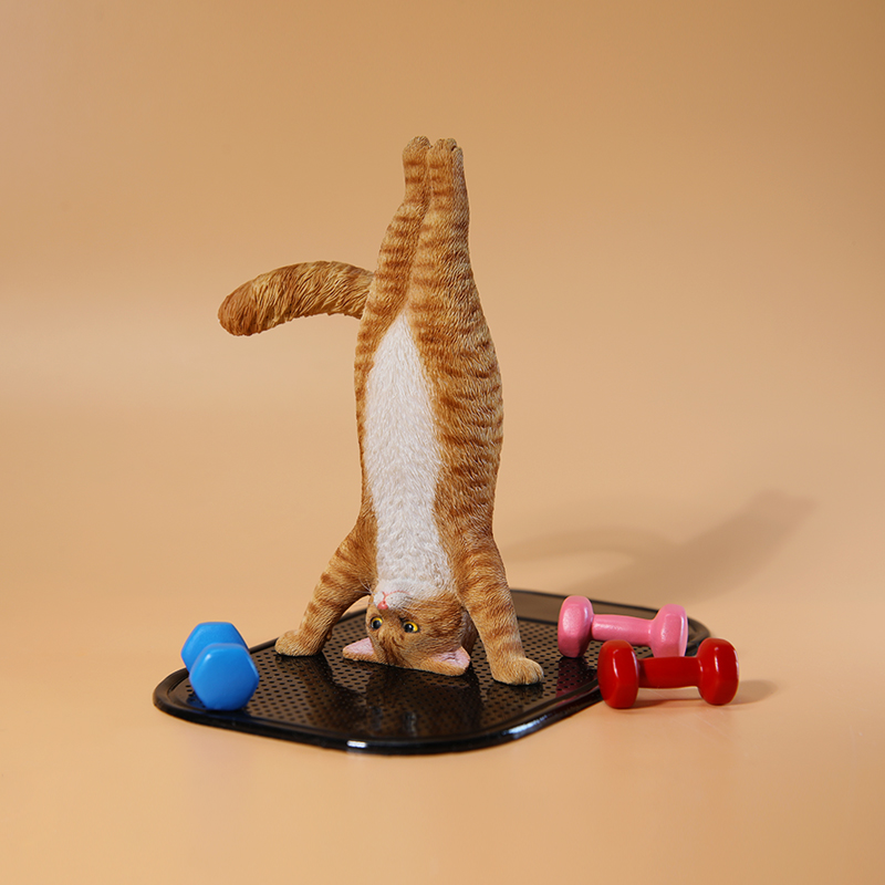 1/6 スケールミニシミュレートフィットネス猫ヨガ動物モデル - Yoga Fitness First のレビューと価格