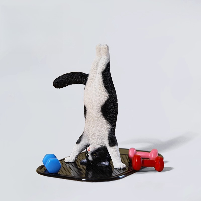 1/6 スケールミニシミュレートフィットネス猫ヨガ動物モデル - Yoga Fitness First のレビューと価格
