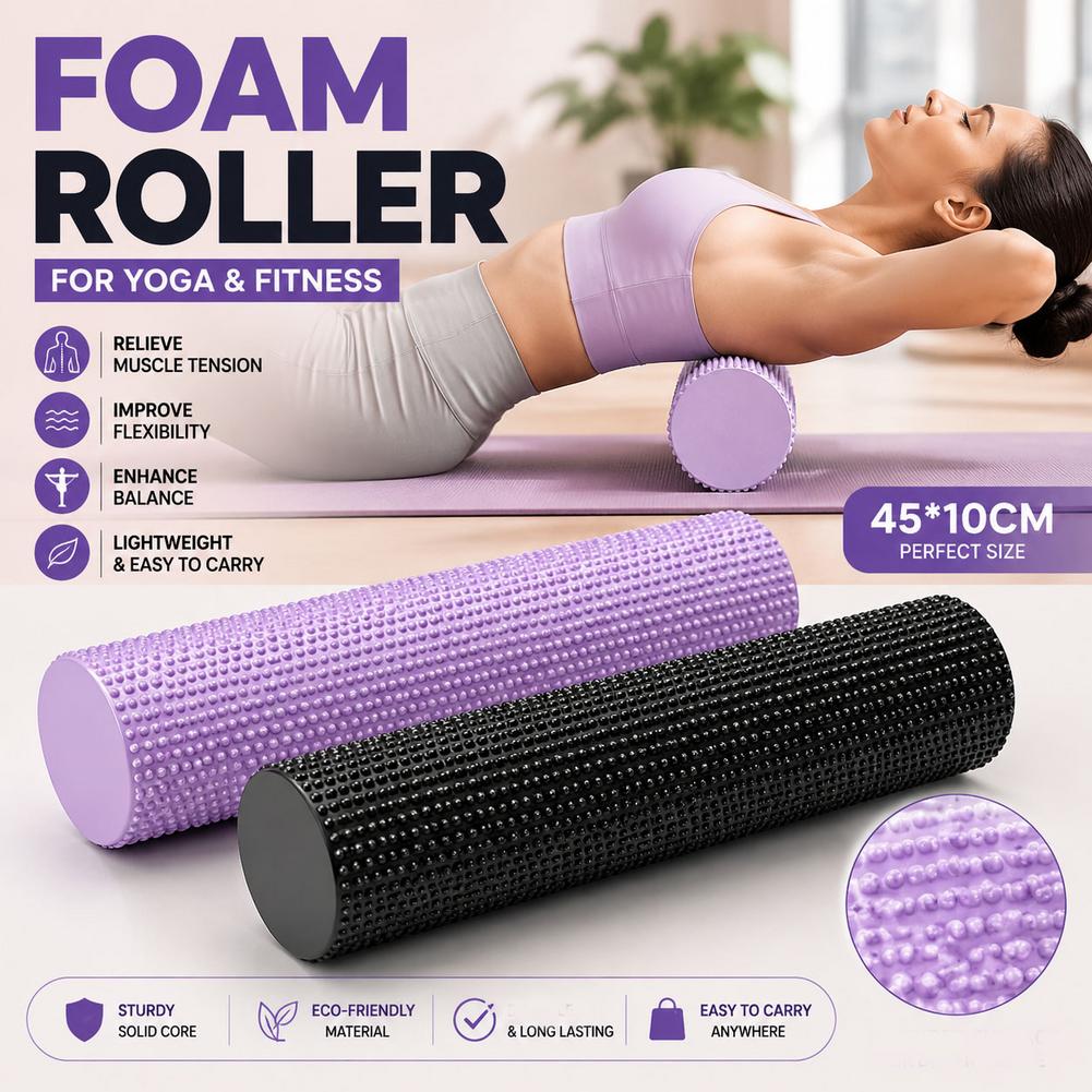 ヨガフォームローラー EVA 高密度ヨガコラムローラー ピラ - Yoga Fitness Wheel のレビューと価格