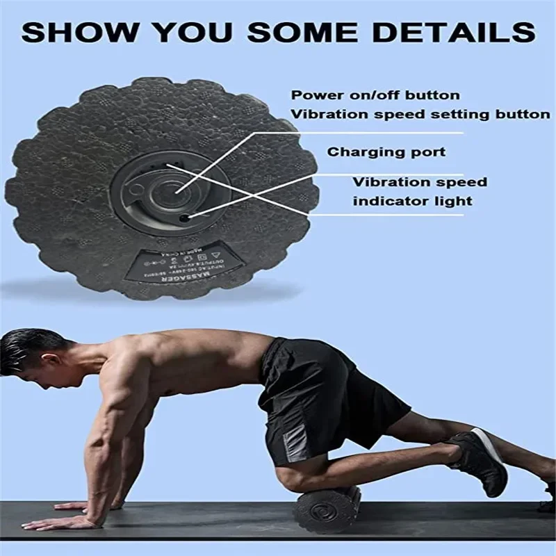 振動付き電動ヨガマッサージフォームマッサージャー,4スピード - Yoga Fitness Wheel のレビューと価格