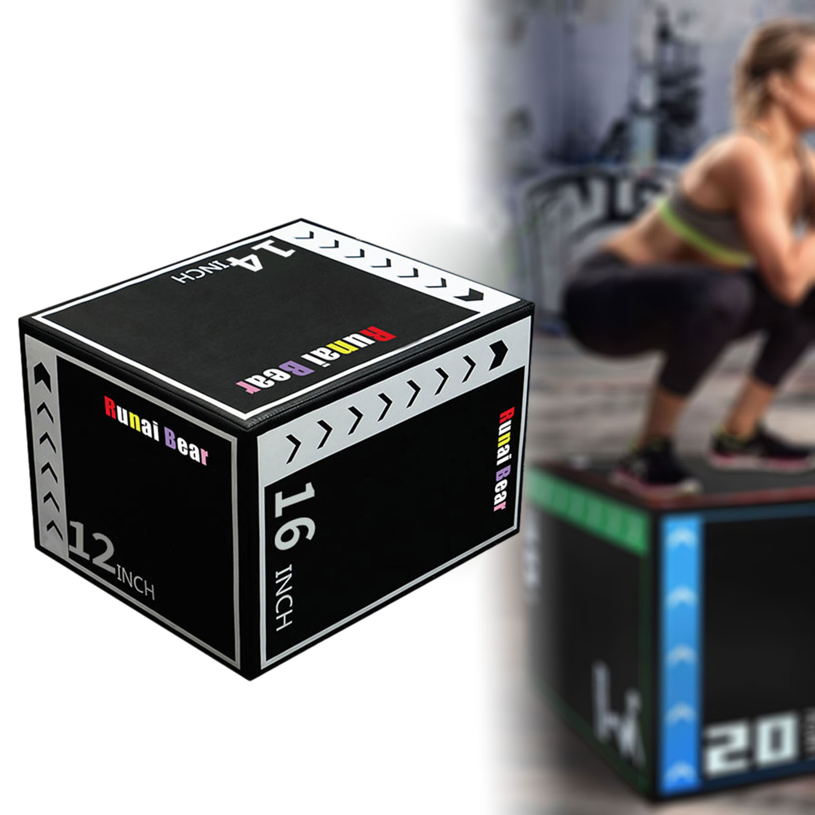 プライオジャンプエクササイズボックス ポータブルステップアッ - Plyo Jump Box のレビューと価格