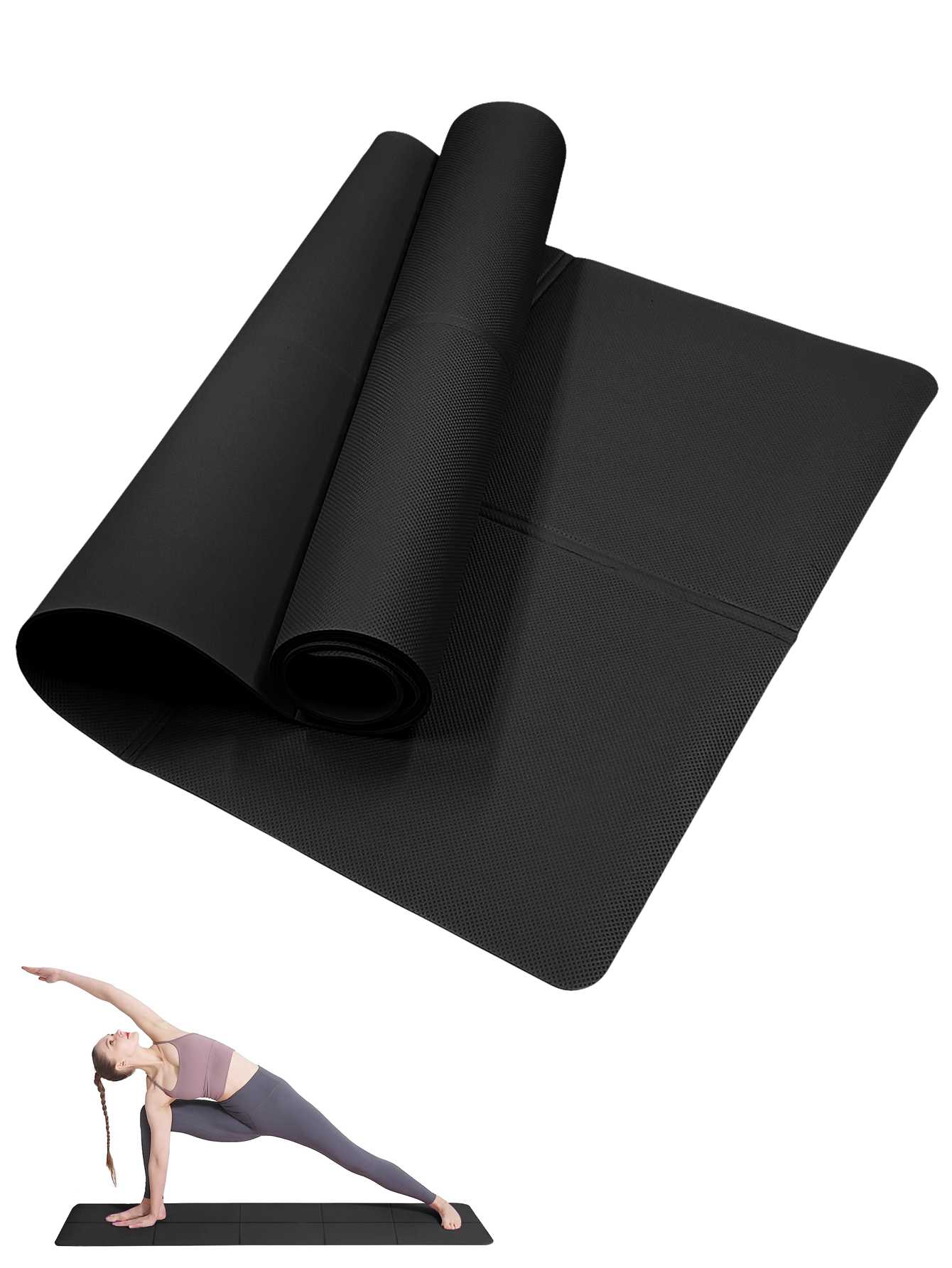折りたたみ式ヨガマット ブラック 環境に優しいEVA素材 折 - Thick Yoga Mat のレビューと価格