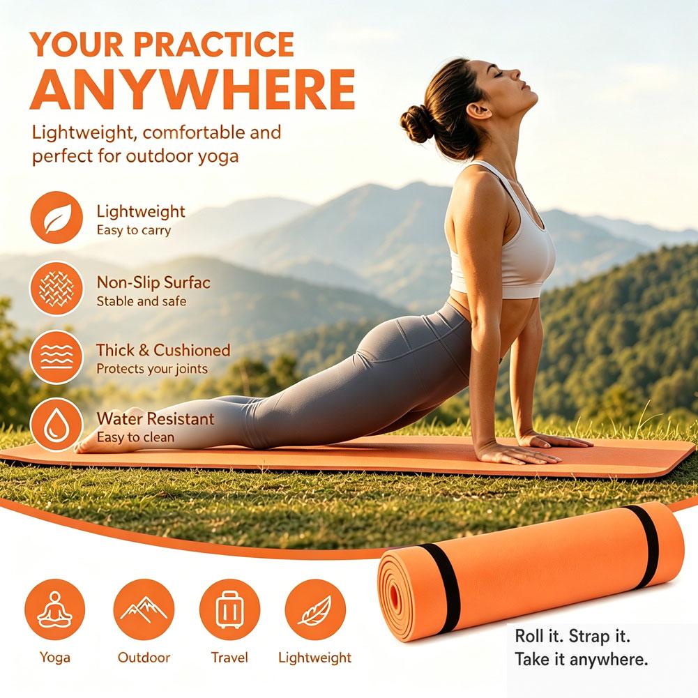 1/2 個厚いヨガマット滑り止めスポーツフィットネスマット  - Thick Yoga Mat のレビューと価格