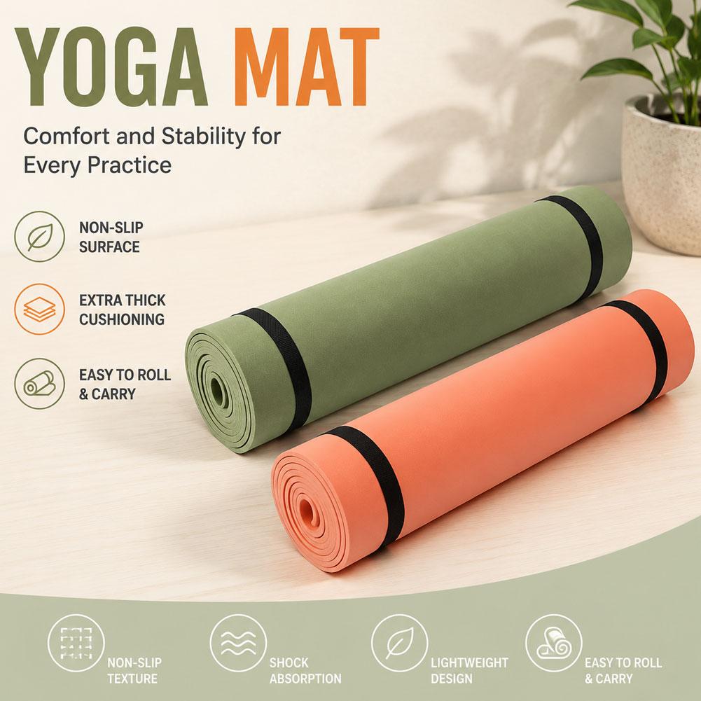 1/2 個厚いヨガマット滑り止めスポーツフィットネスマット  - Thick Yoga Mat のレビューと価格
